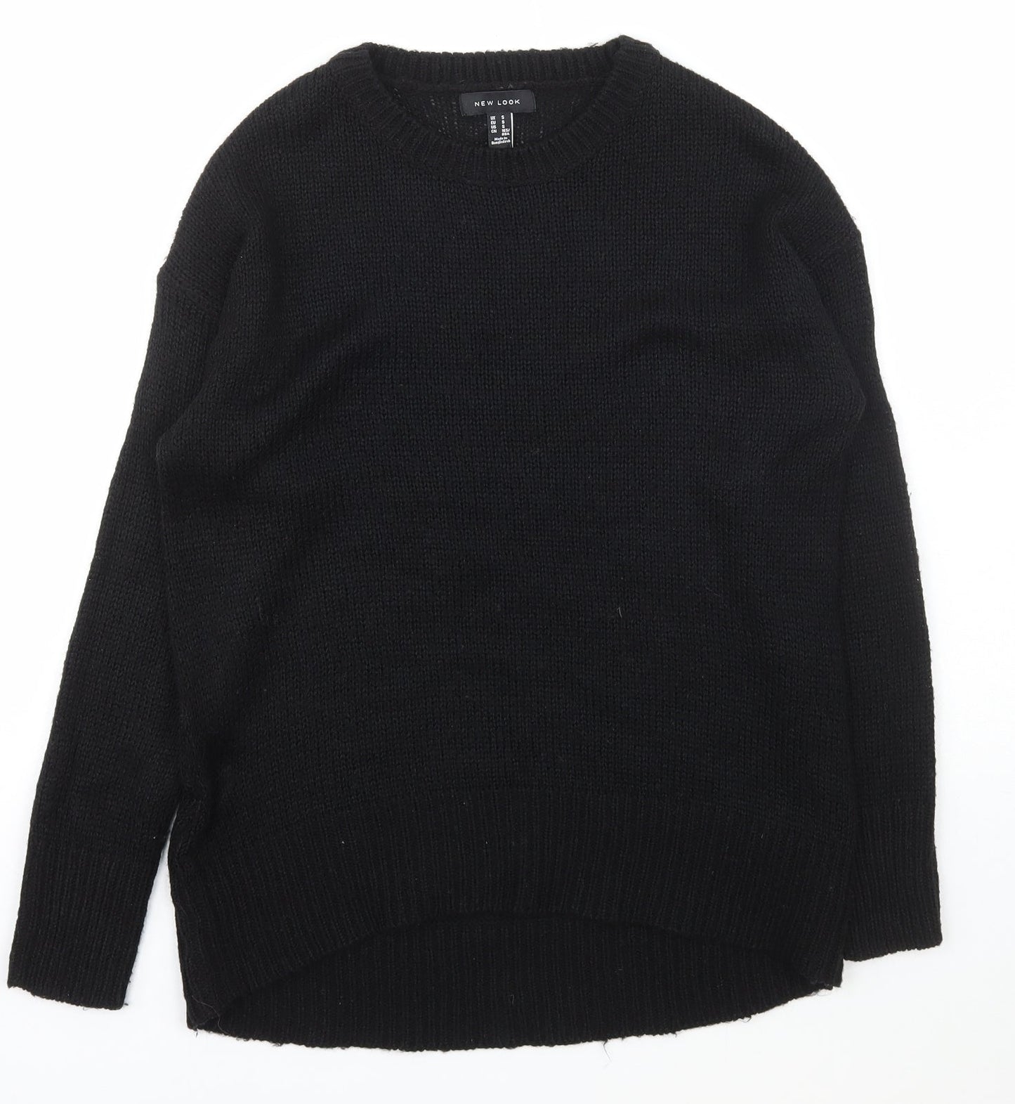 Womens UK Size S New Look Black Pullover Jumper