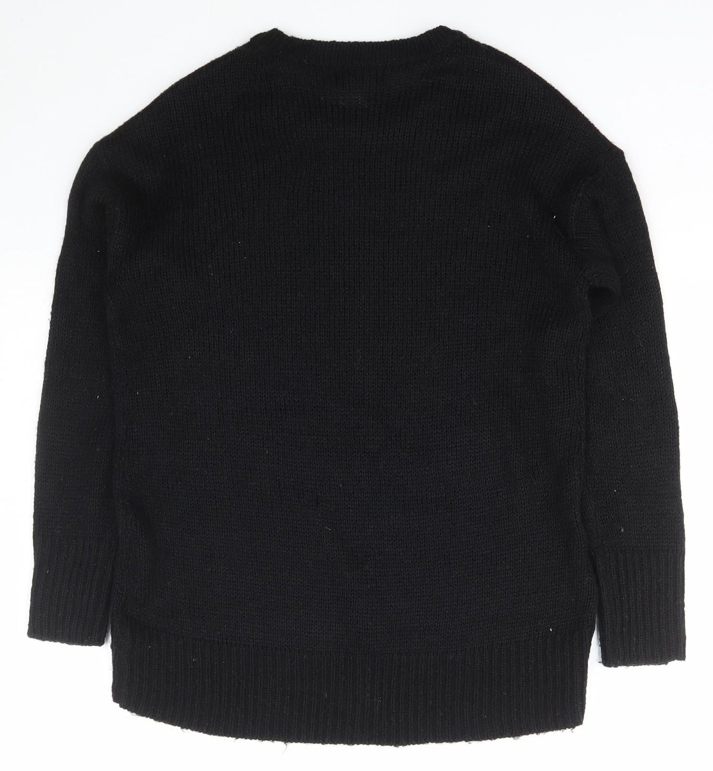 Womens UK Size S New Look Black Pullover Jumper
