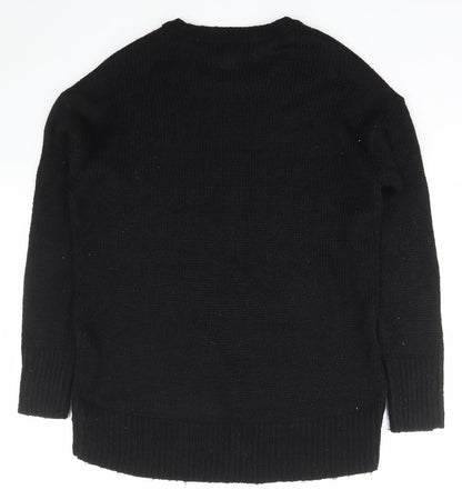Womens UK Size S New Look Black Pullover Jumper