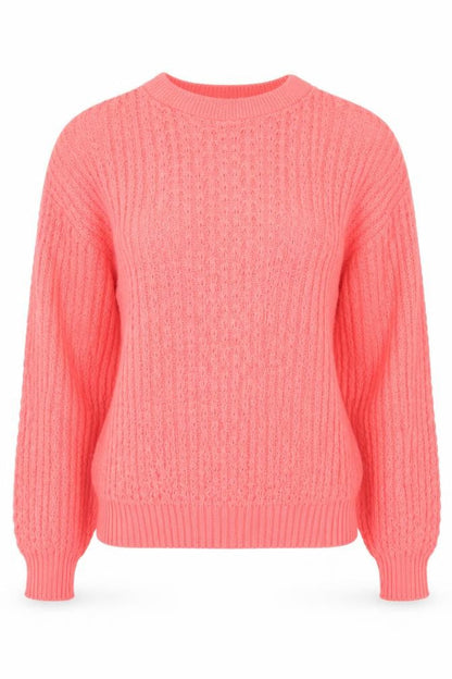 LKY Womens Pink Scoop Neck  Acrylic Pullover Jumper Size M