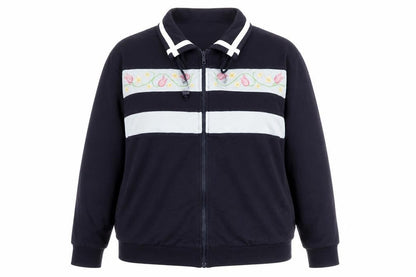 Dash Womens Blue Collared  Cotton Full Zip Jumper Size 18