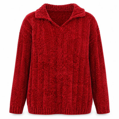 Womens UK Size L Essentials Red Pullover Jumper
