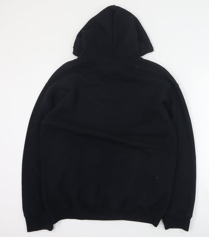 Womens UK Size M Gildan Black Pullover Hoodie