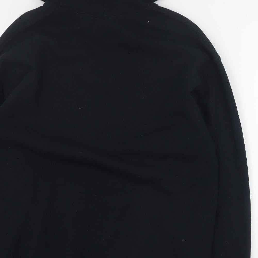 Womens UK Size M Gildan Black Pullover Hoodie