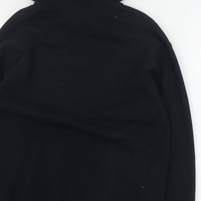 Womens UK Size M Gildan Black Pullover Hoodie