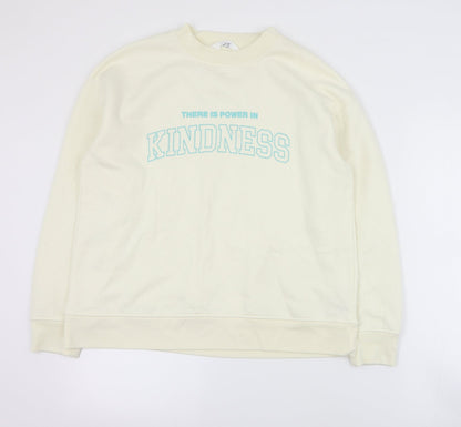 Primark Womens Ivory  Polyester Pullover Sweatshirt Size S  Pullover