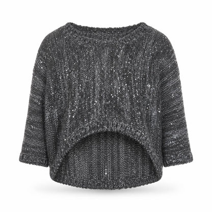 New Look Girls Grey Round Neck  Acrylic Pullover Jumper Size 14-15 Years  Pullover