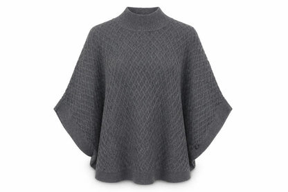 Ameryllis Womens Grey High Neck  Viscose Pullover Jumper Size M