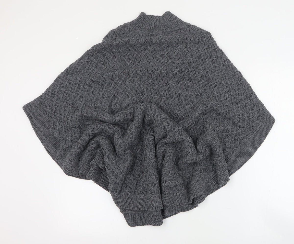Ameryllis Womens Grey High Neck  Viscose Pullover Jumper Size M