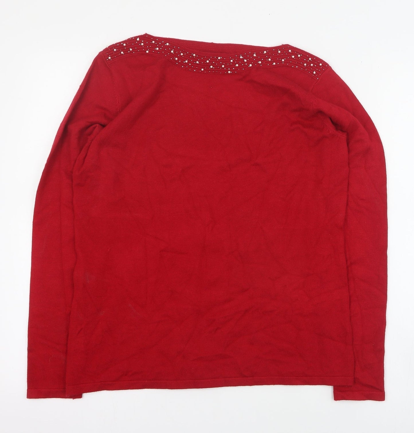 Womens UK Size S Tru Red Pullover Jumper