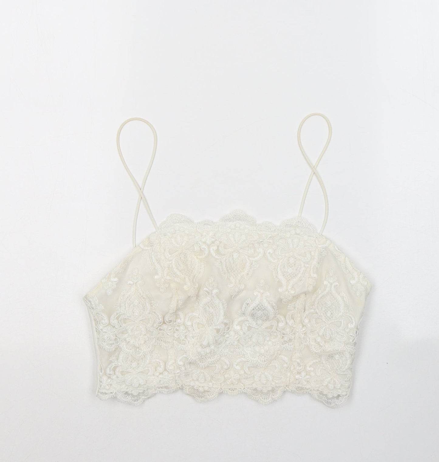 Womens UK Size 12 Topshop White Camisole Tank