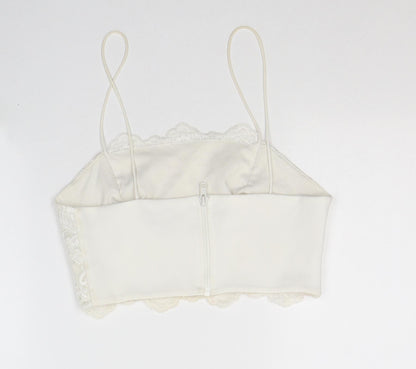 Womens UK Size 12 Topshop White Camisole Tank
