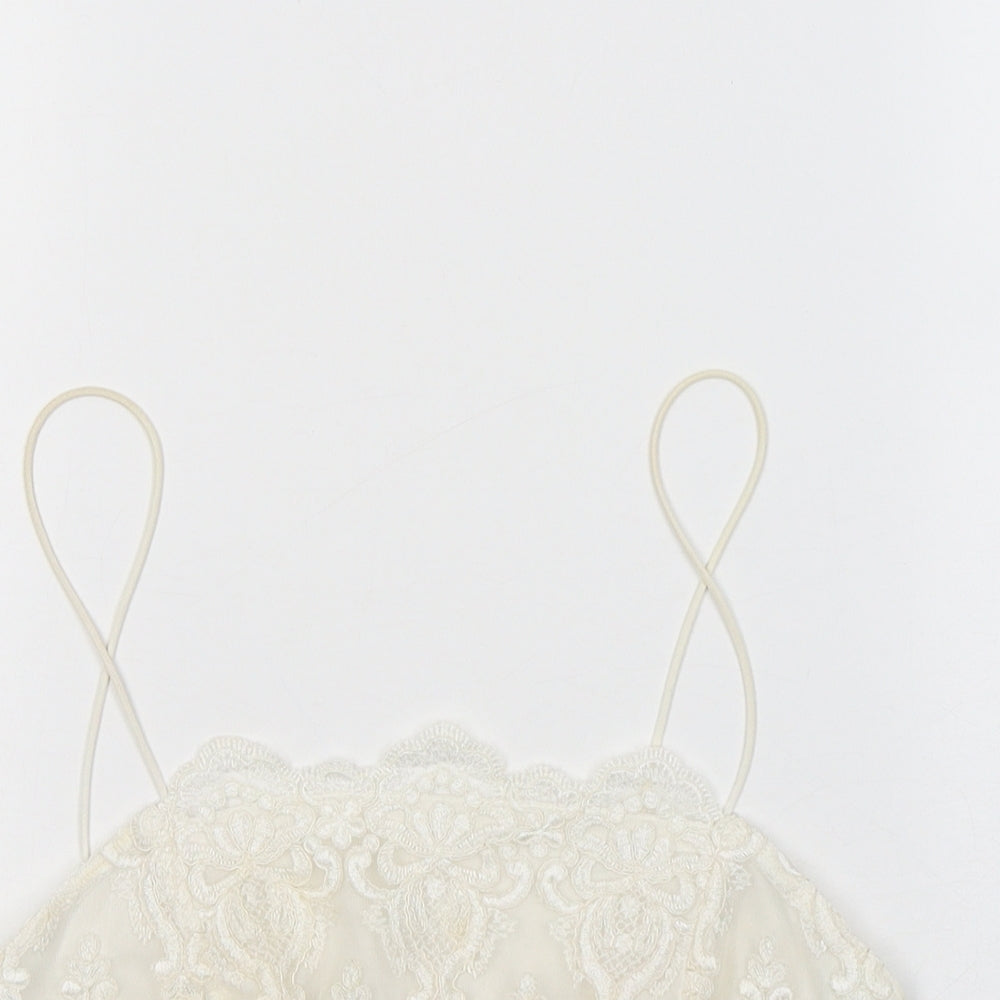 Womens UK Size 12 Topshop White Camisole Tank