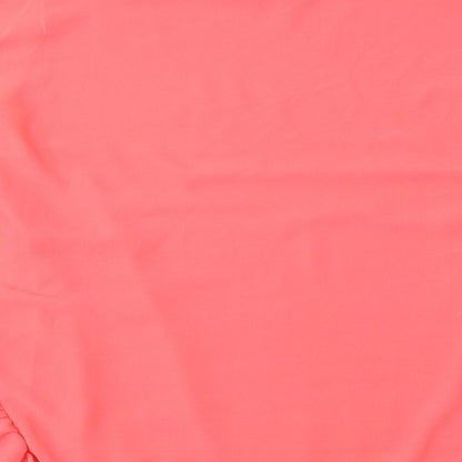 Quiz Womens Pink  Polyester Basic Blouse Size M Round Neck