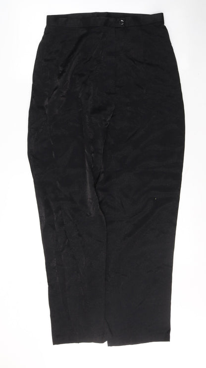 Womens UK Size 14 Preworn Regular Fit  Black Trousers