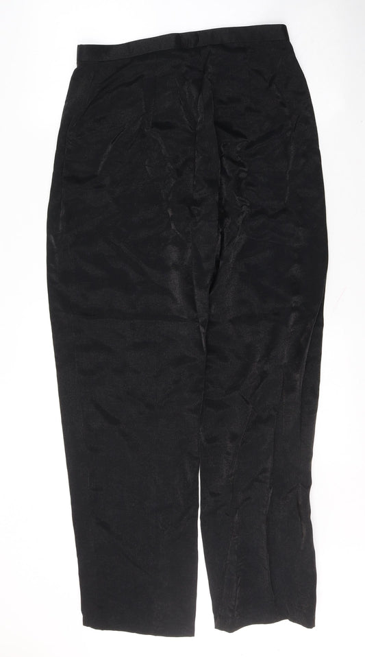 Womens UK Size 14 Preworn Regular Fit  Black Trousers