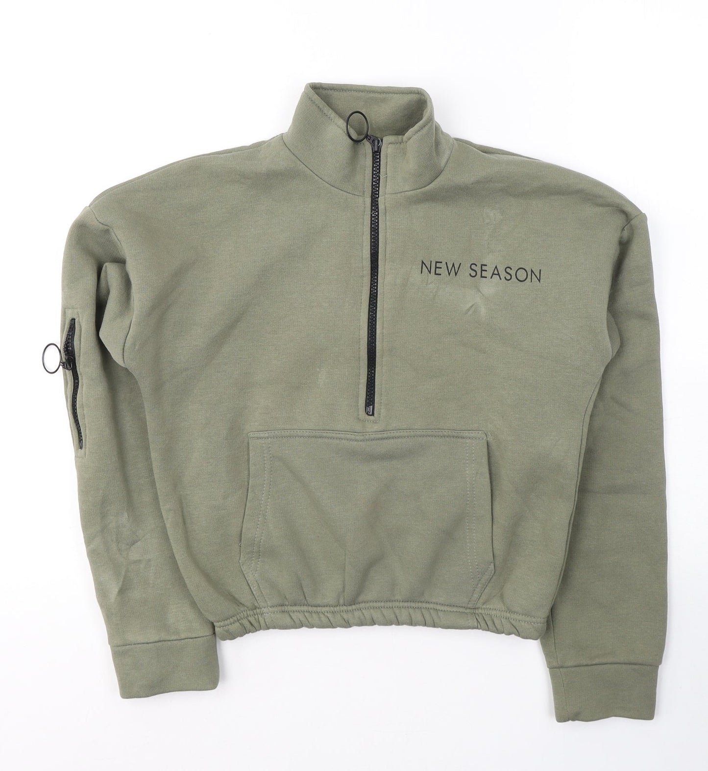Select Womens Green  Cotton Pullover Sweatshirt Size S  Pullover - New Season