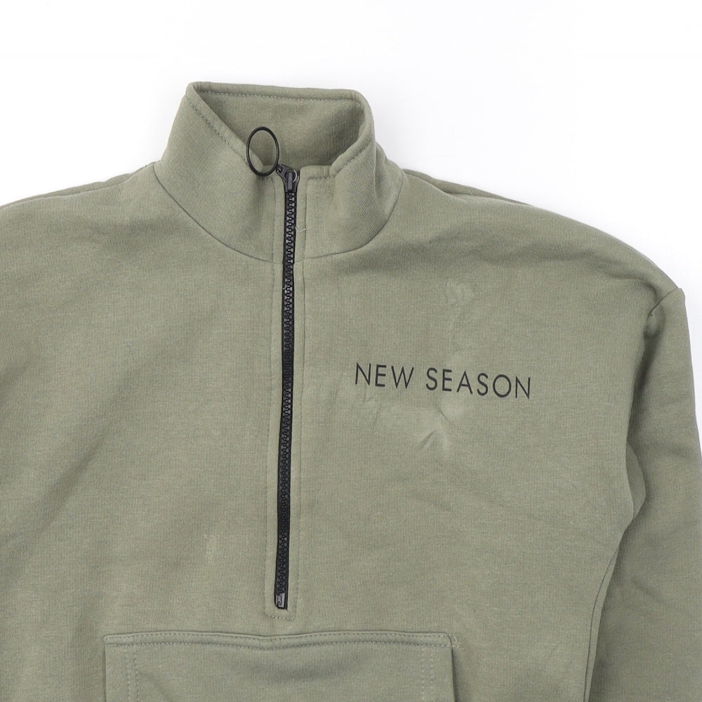 Select Womens Green  Cotton Pullover Sweatshirt Size S  Pullover - New Season