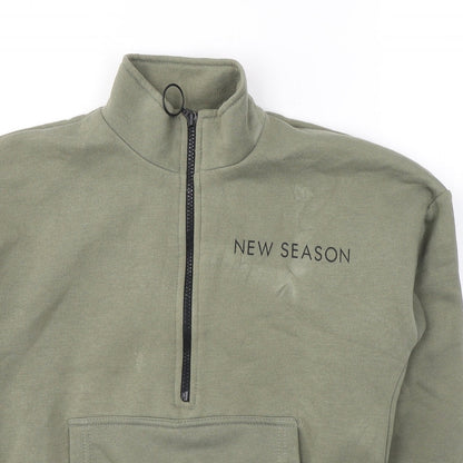 Select Womens Green  Cotton Pullover Sweatshirt Size S  Pullover - New Season