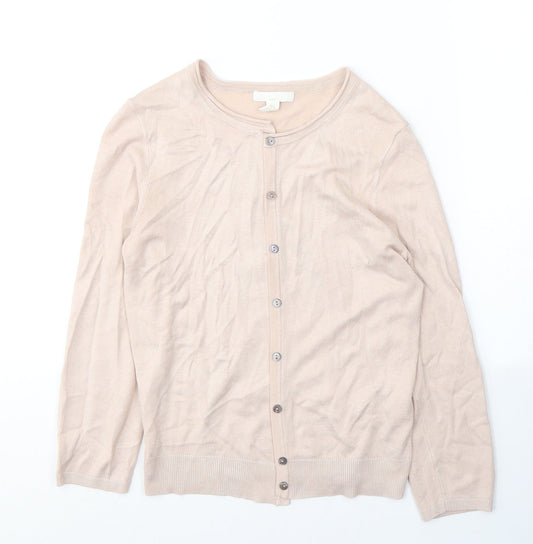 Womens UK Size XS H&M Pink Cardigan Jumper