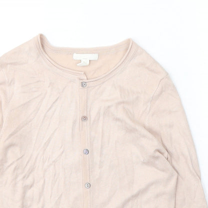 Womens UK Size XS H&M Pink Cardigan Jumper
