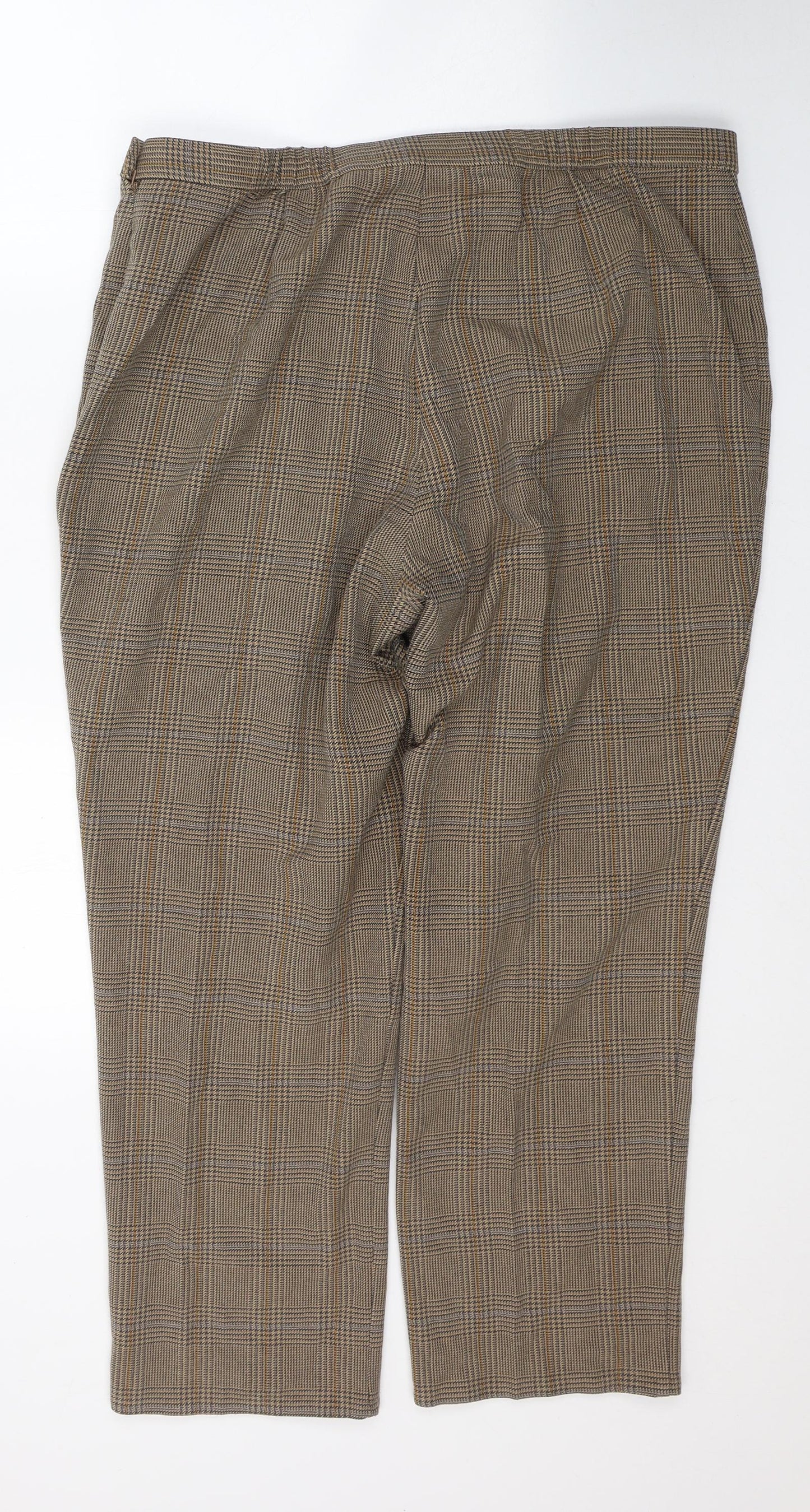 Womens UK Size 20 Marks and Spencer Regular Fit Cropped Beige Trousers