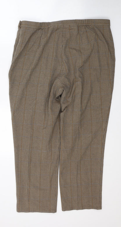 Womens UK Size 20 Marks and Spencer Regular Fit Cropped Beige Trousers