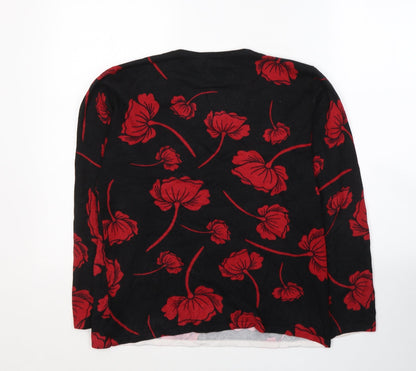 Womens UK Size L Elite Black Basic Blouse
