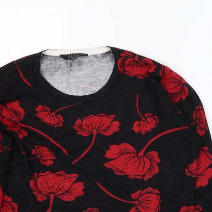 Womens UK Size L Elite Black Basic Blouse