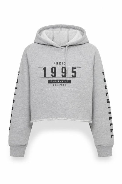 New Look Girls Grey  Cotton Pullover Hoodie Size 10 Years  Pullover - 1995