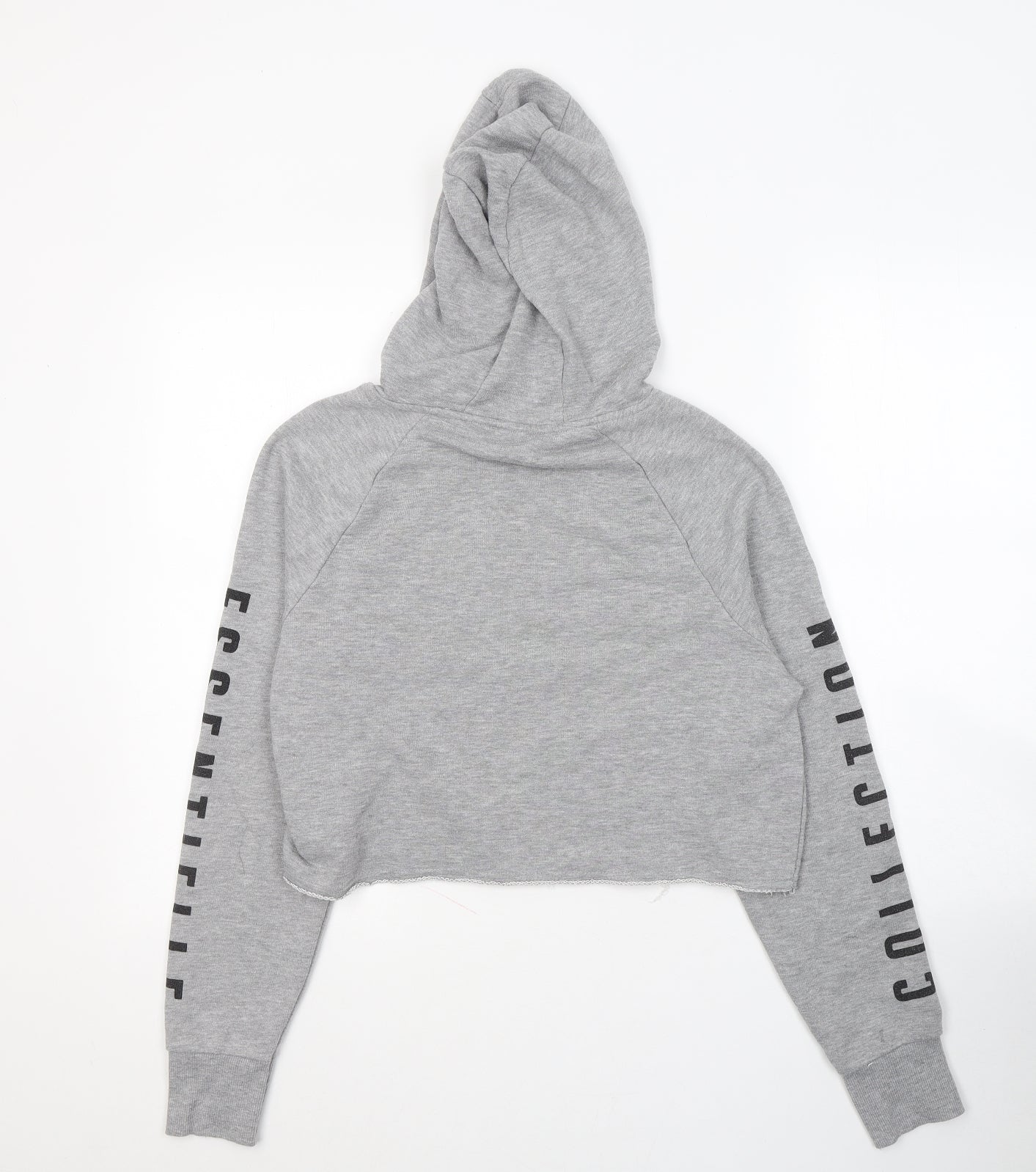 New Look Girls Grey  Cotton Pullover Hoodie Size 10 Years  Pullover - 1995