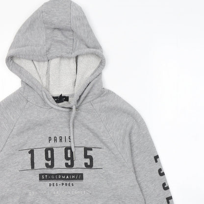 New Look Girls Grey  Cotton Pullover Hoodie Size 10 Years  Pullover - 1995