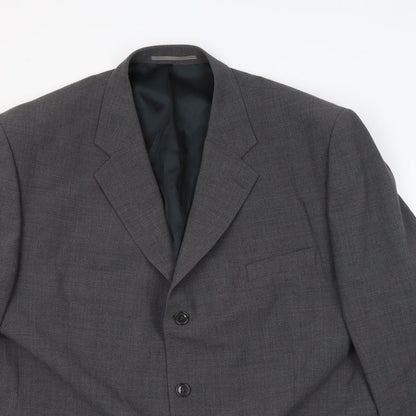 Brooke Taverner    Mens Grey  Polyester Jacket Suit Jacket Size 48