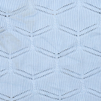 Kaleidoscope Womens Blue V-Neck  Viscose Cardigan Jumper Size 12