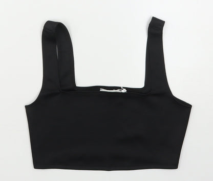 Florence Club Womens Black  Polyester Cropped Tank Size 10 Square Neck