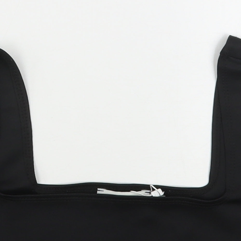 Florence Club Womens Black  Polyester Cropped Tank Size 10 Square Neck