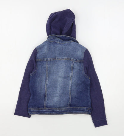 Justice Girls Blue   Jacket  Size 8 Years  Snap