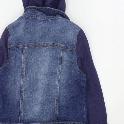 Justice Girls Blue   Jacket  Size 8 Years  Snap