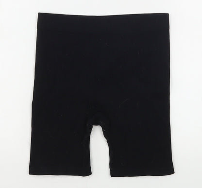 Dunnes Stores Womens Black  Polyamide Biker Shorts Size M L7 in Regular