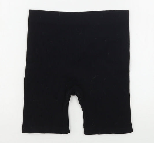 Dunnes Stores Womens Black  Polyamide Biker Shorts Size M L7 in Regular