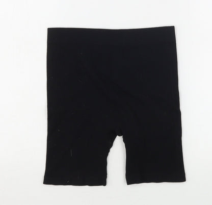 Dunnes Stores Womens Black  Polyamide Biker Shorts Size M L7 in Regular