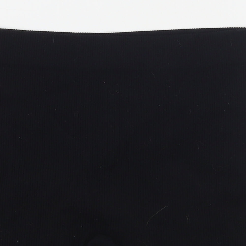 Dunnes Stores Womens Black  Polyamide Biker Shorts Size M L7 in Regular