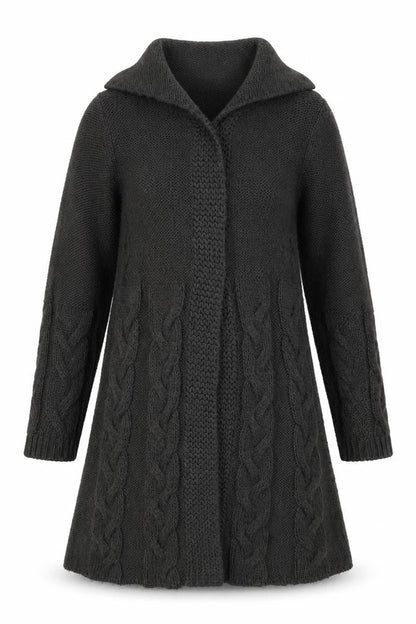 Note Womens Grey Collared  Acrylic Cardigan Jumper Size 12
