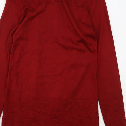 Womens UK Size 8 Per Una Red Cardigan Jumper