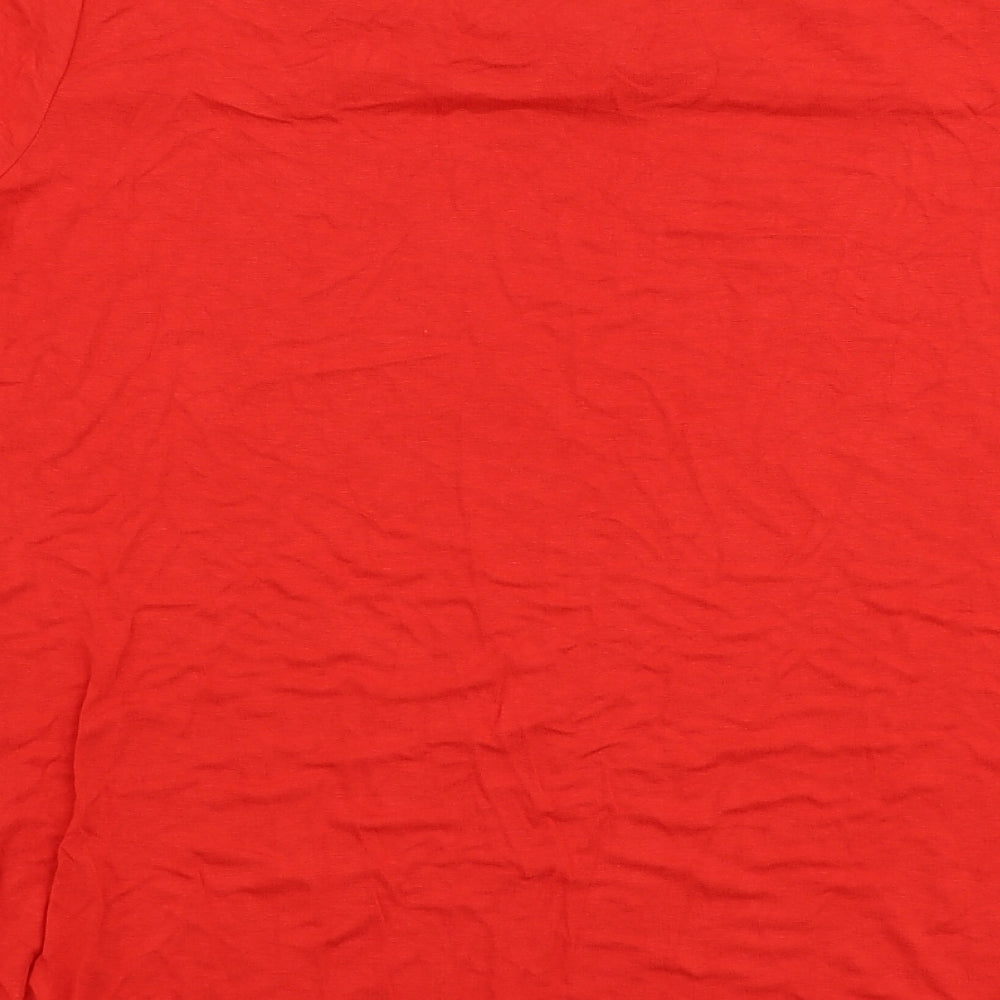 Womens UK Size 16 Marks and Spencer Orange Jersey Blouse