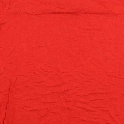 Womens UK Size 16 Marks and Spencer Orange Jersey Blouse