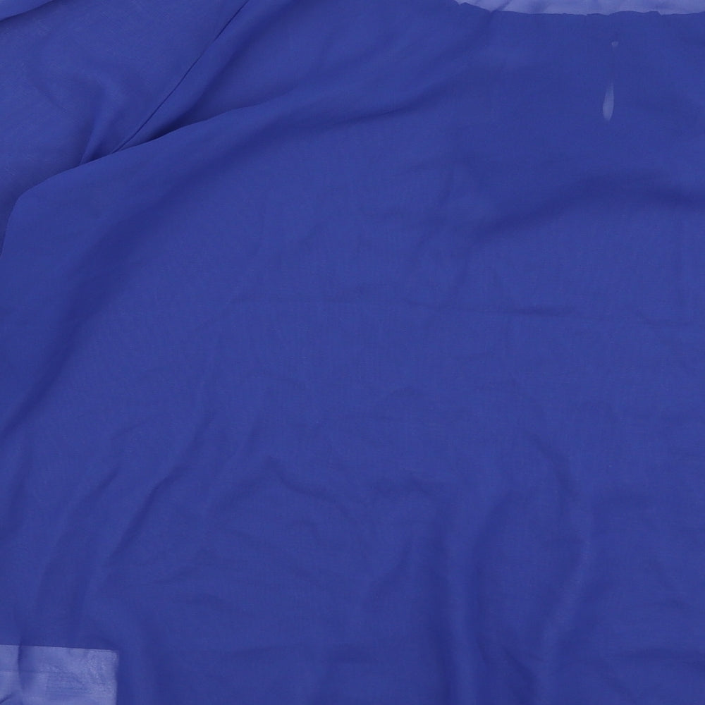 Esprit Womens Blue  Polyester Basic Blouse Size 14 Round Neck