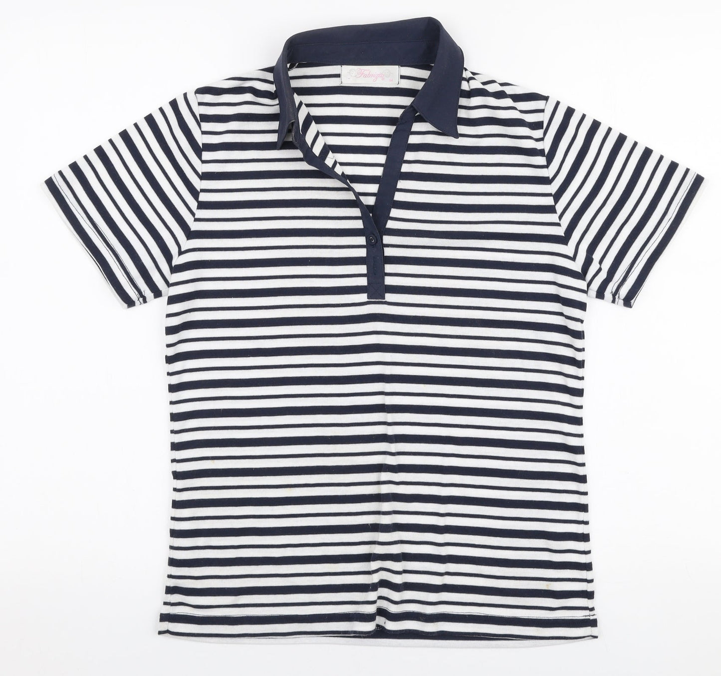 Womens UK Size M Fabrizio Blue Basic Polo