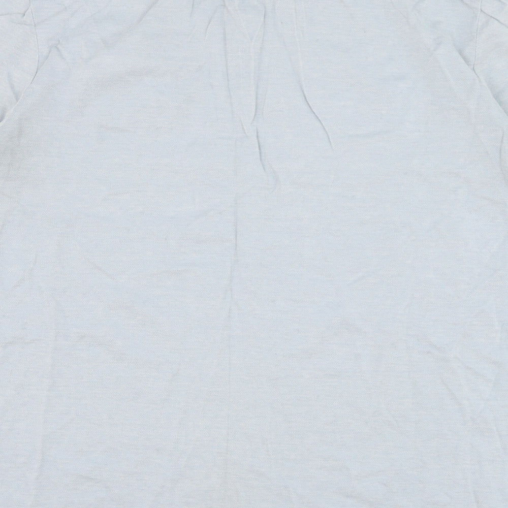 Linea Mens Blue  Cotton  Polo Size M Collared Pullover