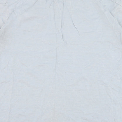 Linea Mens Blue  Cotton  Polo Size M Collared Pullover